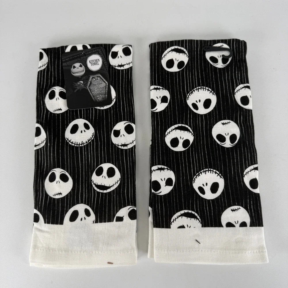 Disney Nightmare Before Christmas Jack Skellington Kitchen Towels Set of 2 New